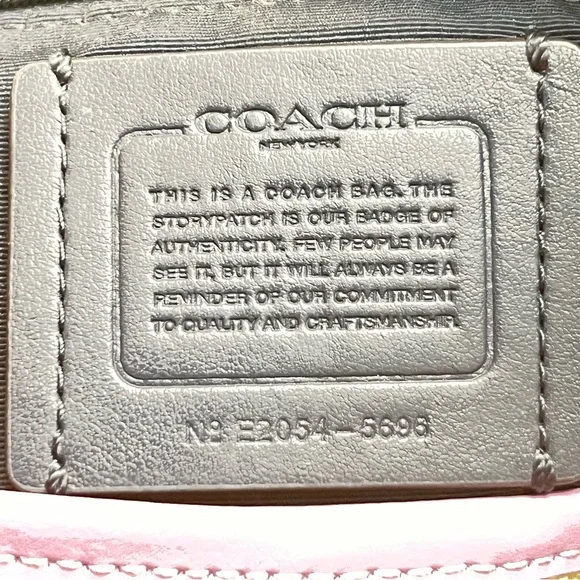 Coach 5696 City Tote In Signature Canvas IN Light Khaki Ice Purple - Picture 6 of 8